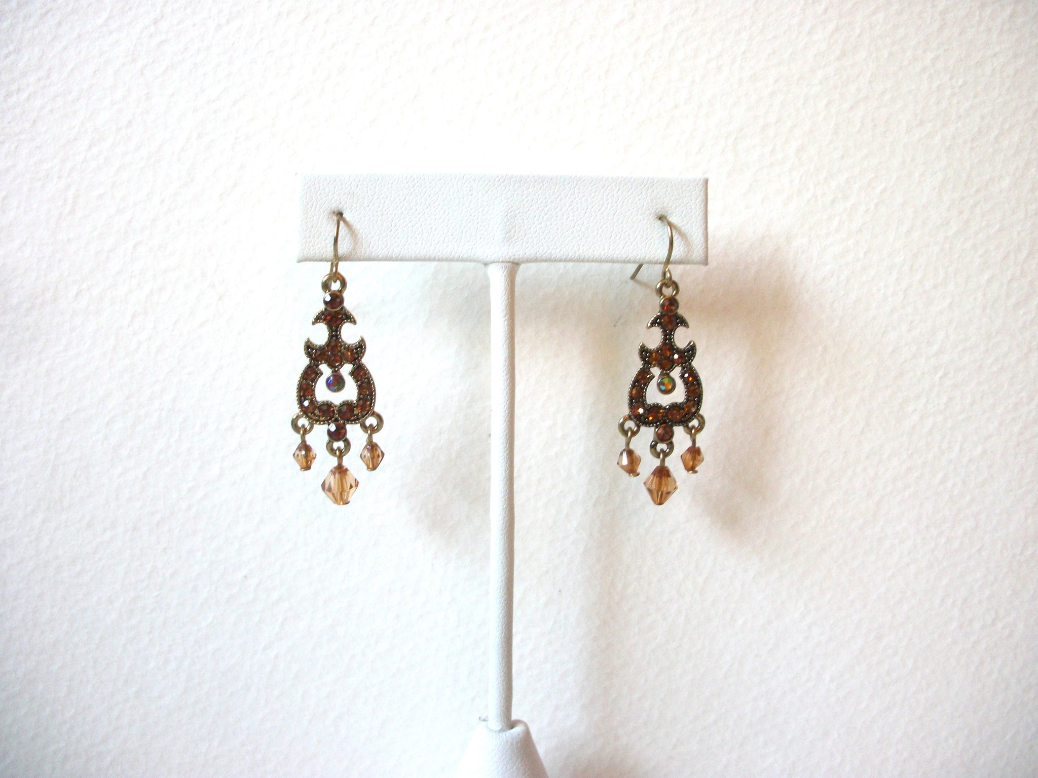 Vintage Rhinestone Chandelier Earrings 61520