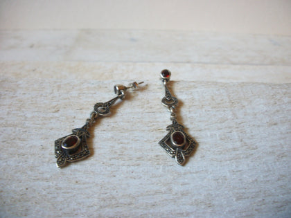 Vintage Victorian Red Earrings 61520