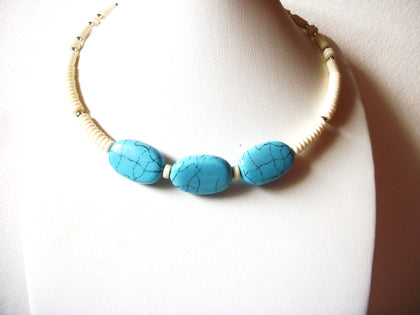 Retro Turquoise Faux Stones Choker Necklace 62220