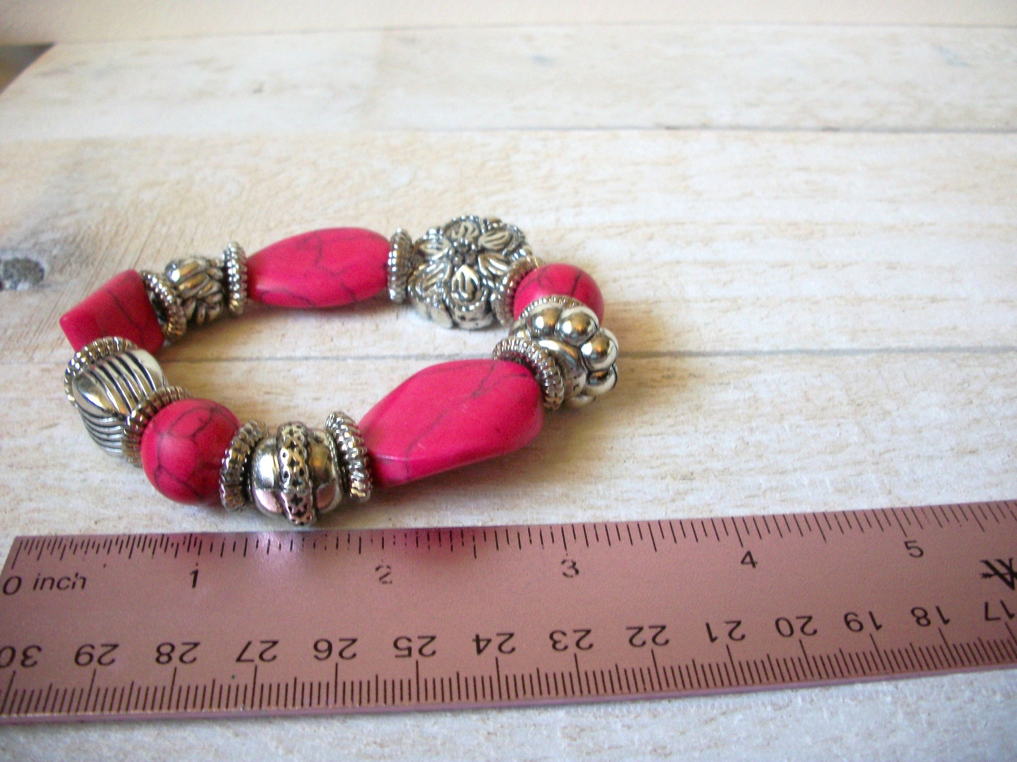 Retro Pink Silver Bracelet 60920