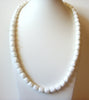 Retro White 1970s Lucite Necklace 61320