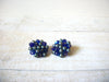 Vintage Blue Cluster Earrings 60920