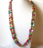 Vintage Glass Shell Colorful Necklace 62020