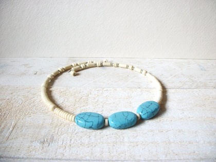 Retro Turquoise Faux Stones Choker Necklace 62220