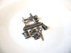 Vintage DANCRAFT Sewing Machine Seamstress Brooch Pin 121320