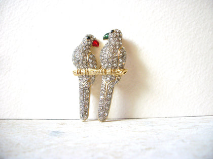 Vintage Rhinestone Birds Brooch 62820