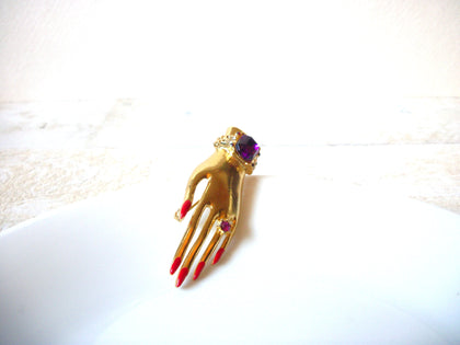 Retro Bejeweled Hand Brooch 61320