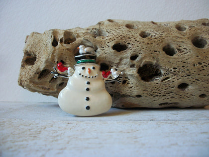 Vintage Snowman Brooch 61520