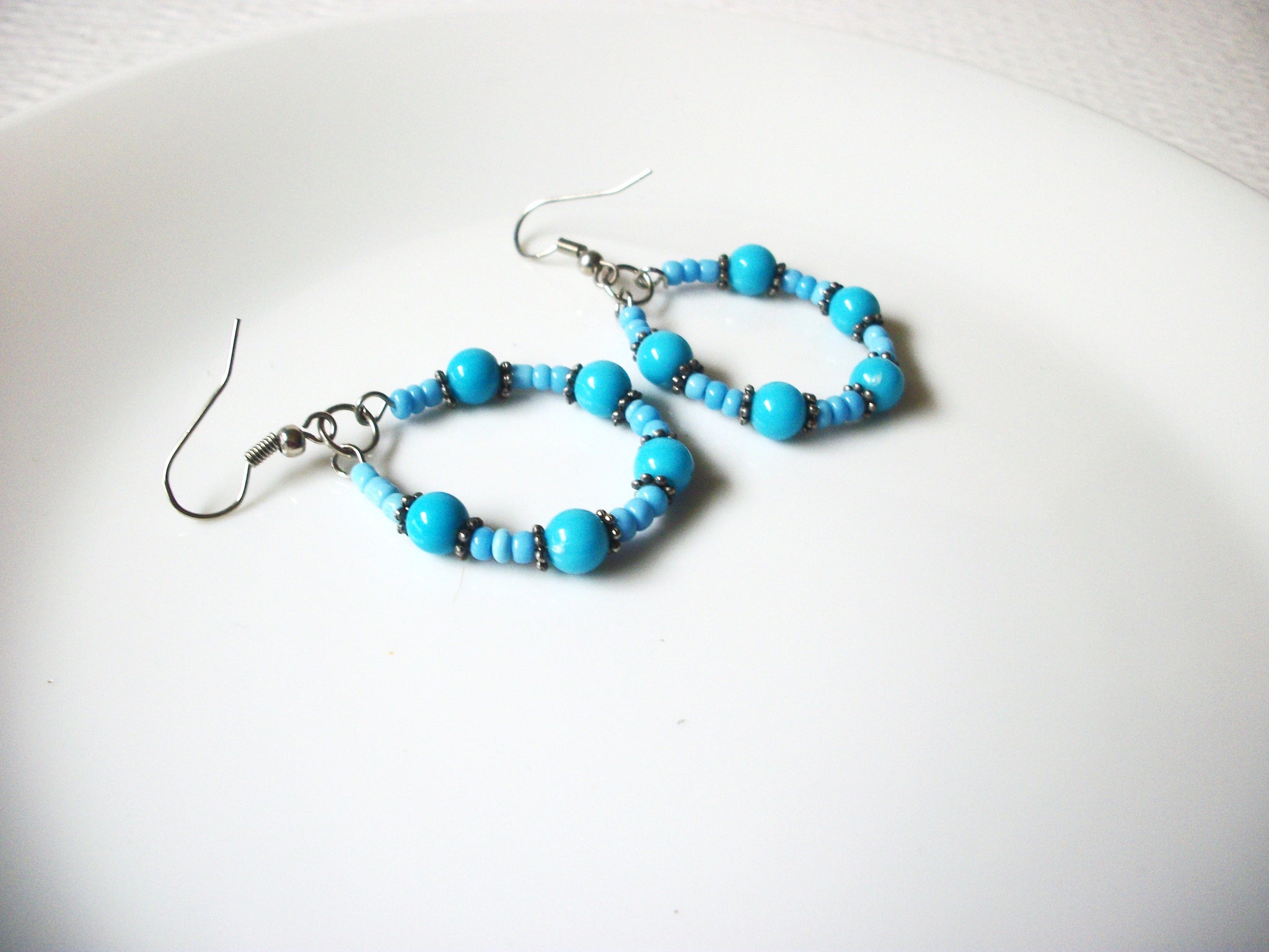 Hand Made Blue Bohemian Dangle Earrings 121920