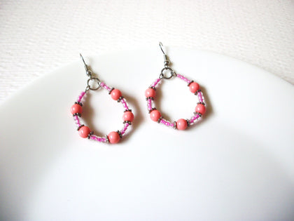 Hand Made Pink Coral Bohemian Dangle Earrings 121920