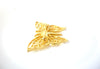 Vintage Gold Toned Butterfly With Initial T Brooch Pin 121820