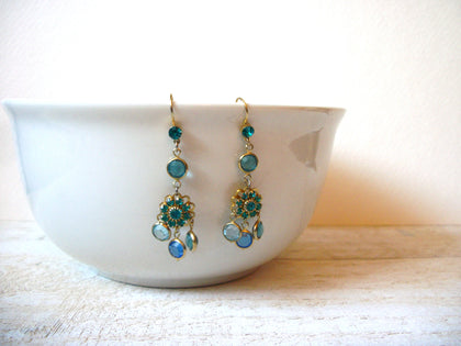 Vintage Chandelier Rhinestone Earrings 61520