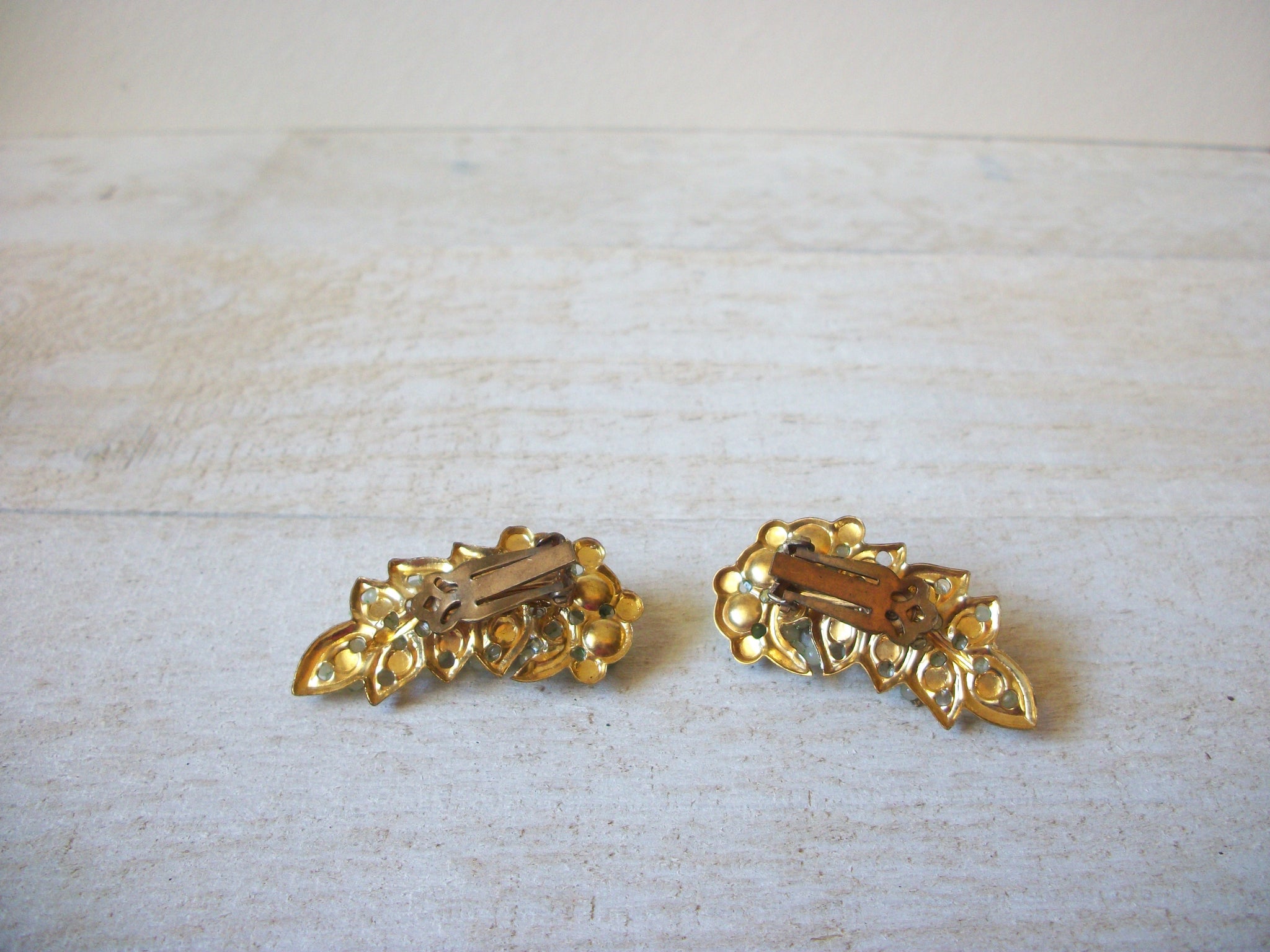 Vintage 1950s Bejeweled Opera Earrings 62920