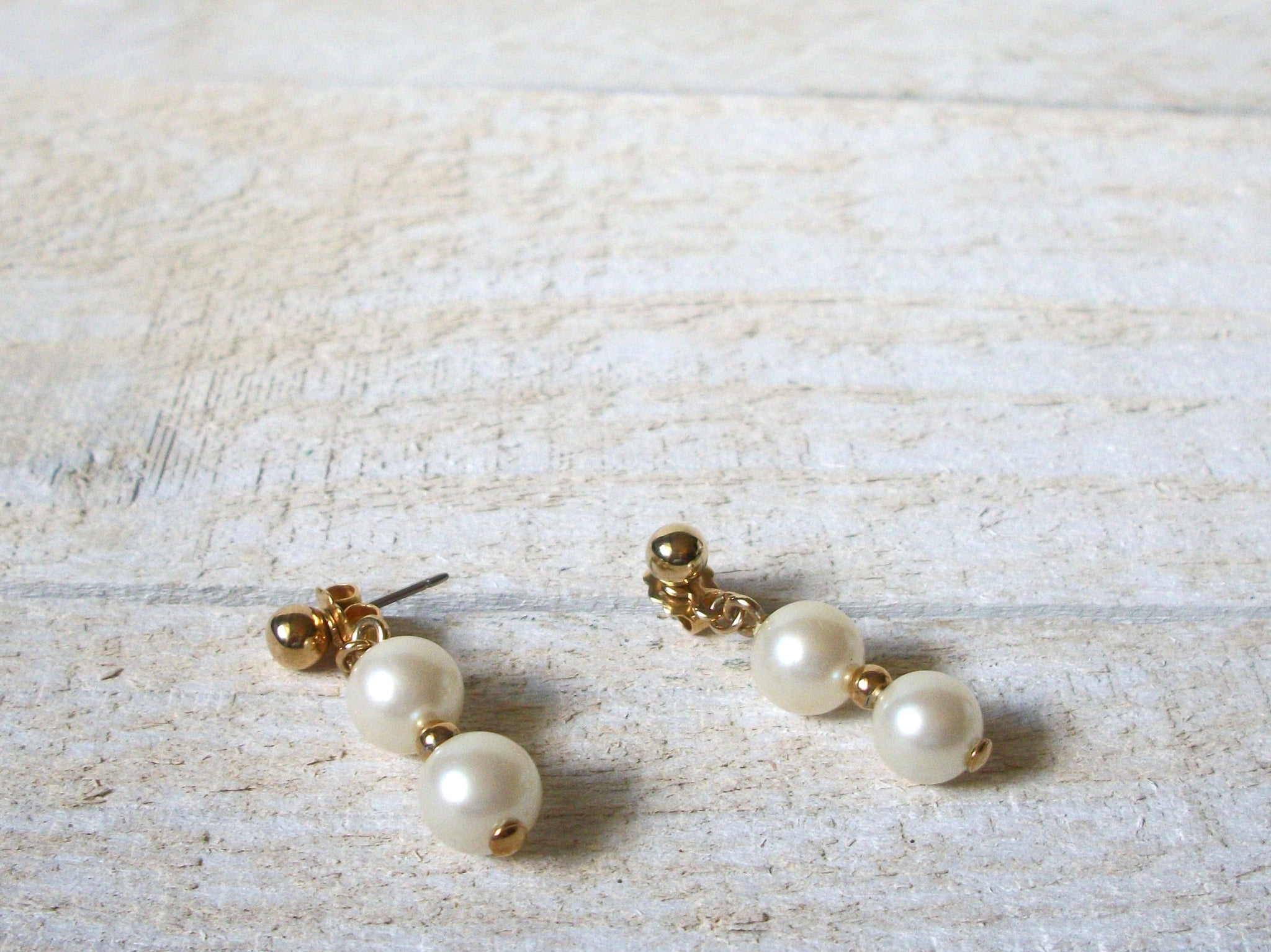 Vintage Faux Pearl Earrings 61020