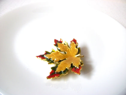 Vintage Maple Fall Leaf Brooch Pin 121720