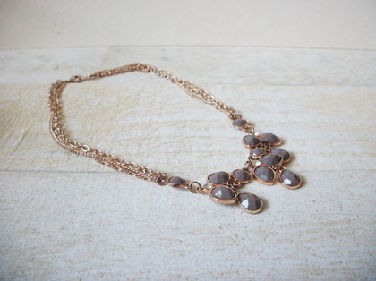Retro Rose Gold Toned Lilac Necklace 70220