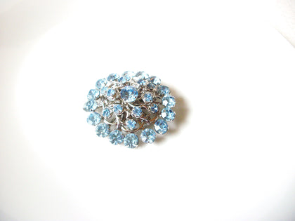 Vintage Blue Rhinestone Brooch Pin 121920