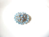Vintage Blue Rhinestone Brooch Pin 121920