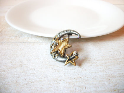 DD Stamped Crescent Moon Brooch 63020
