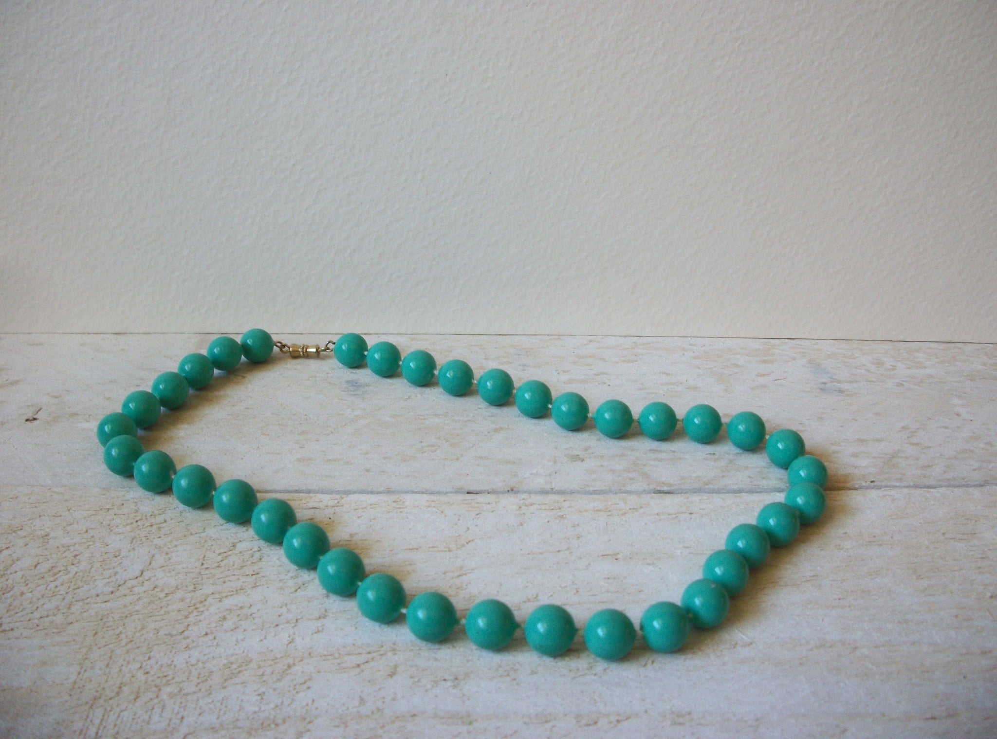 Retro 1980s Green Turquoise Necklace 61320