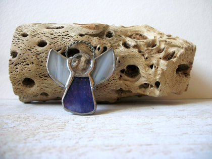 Vintage 1950s Frosted Glass Angel Brooch 62820