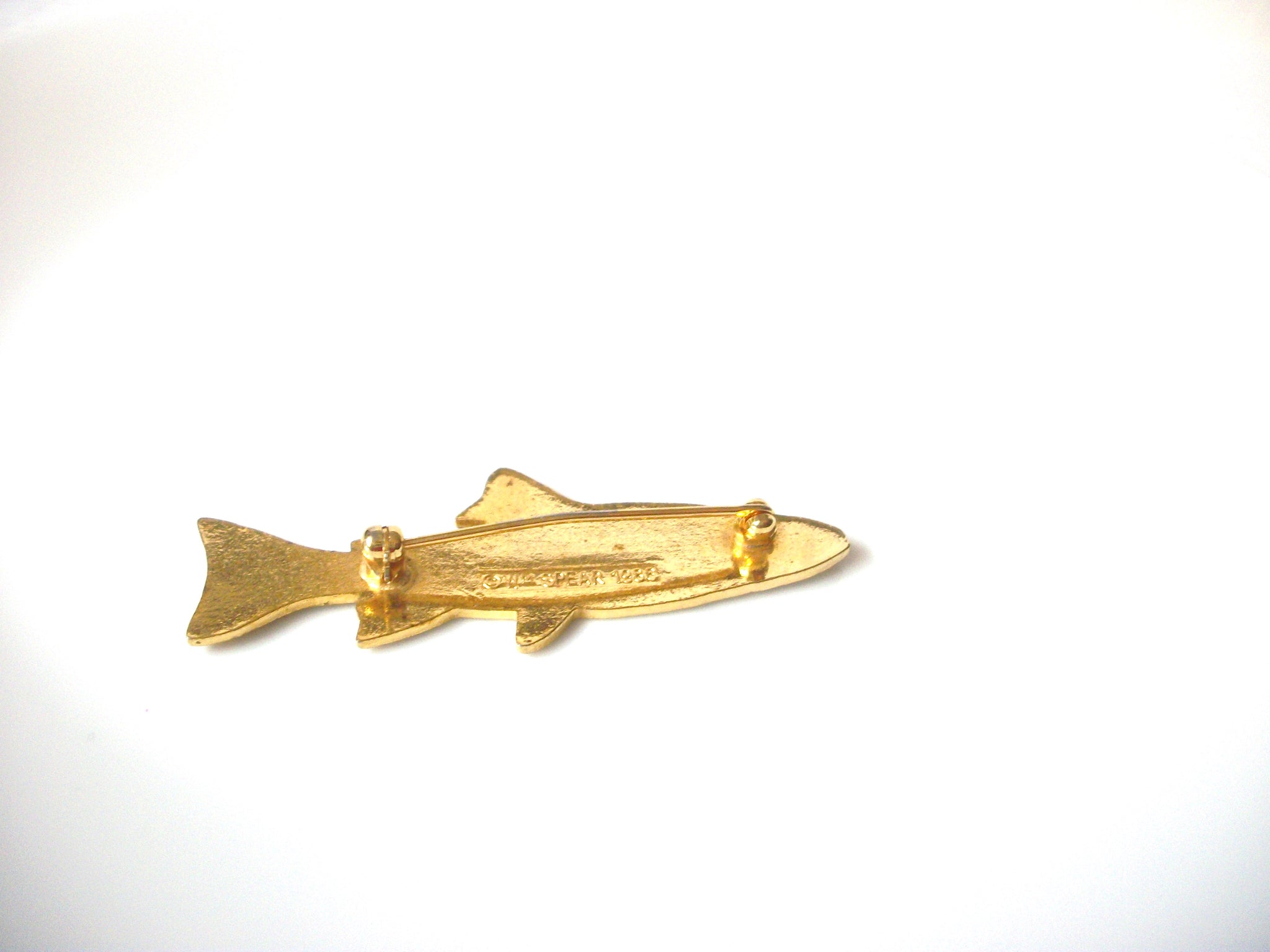 Vintage SPEAR 1998 Cloisonne Fish Brooch Pin 121720