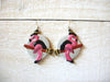 Hand Made Flamingo Witch Halloween Earrings 61720