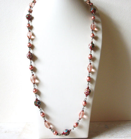 Vintage Millifiori Glass Czech Glass Necklace 61020