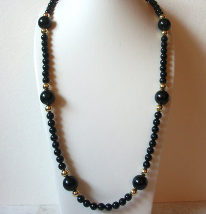 Retro Black Gold Necklace 61120