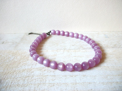 Vintage Moon Glow Lilac Lavender Necklace 61920