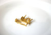Retro Gold Toned Goat Brooch Pin 121820