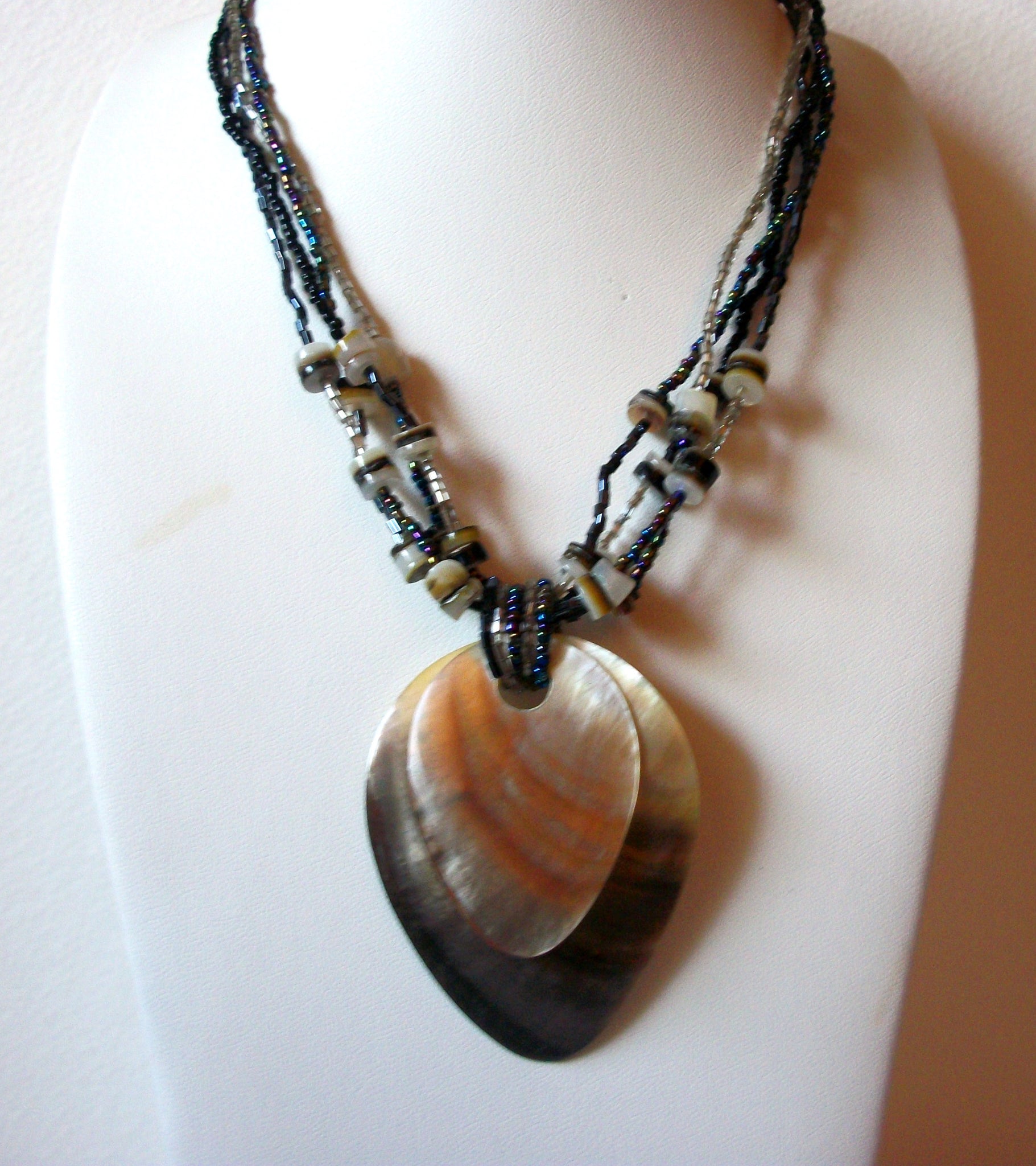 Vintage Paua Shell Abalone Necklace 61120
