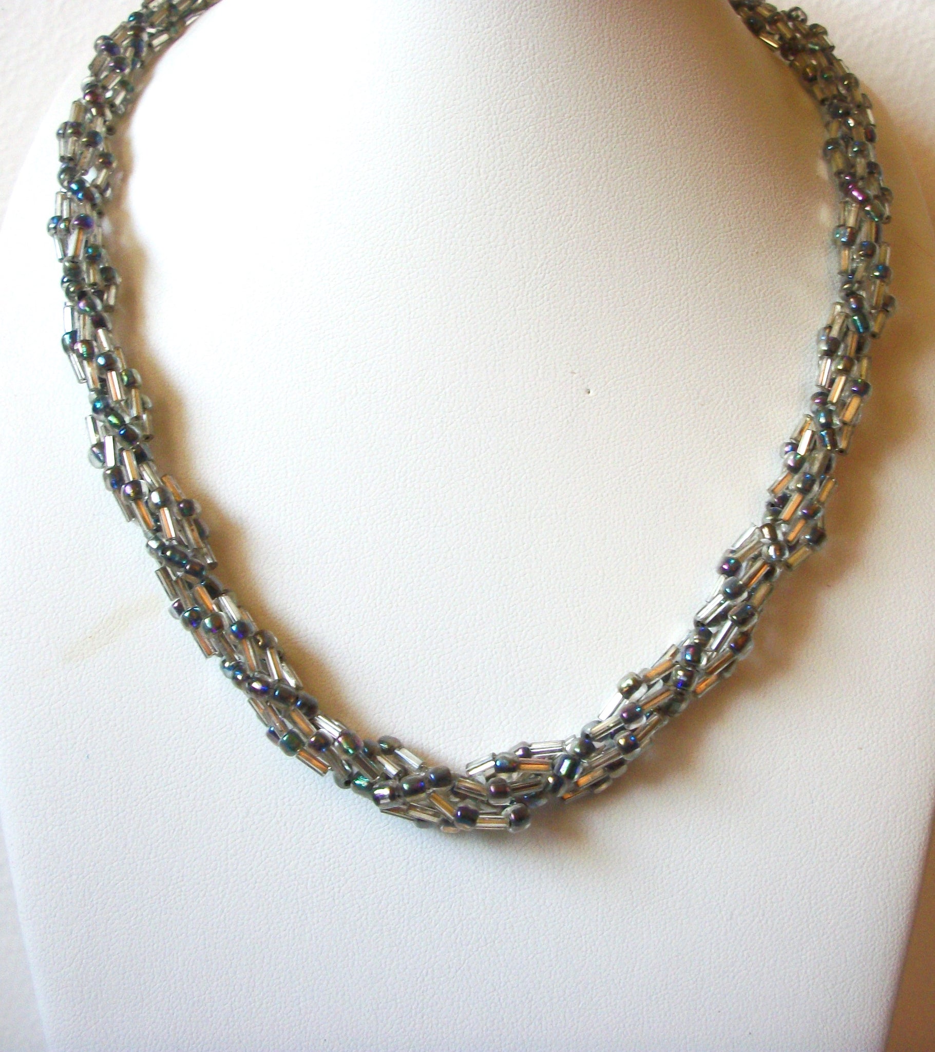 Vintage Iridescent Glass Necklace 61820