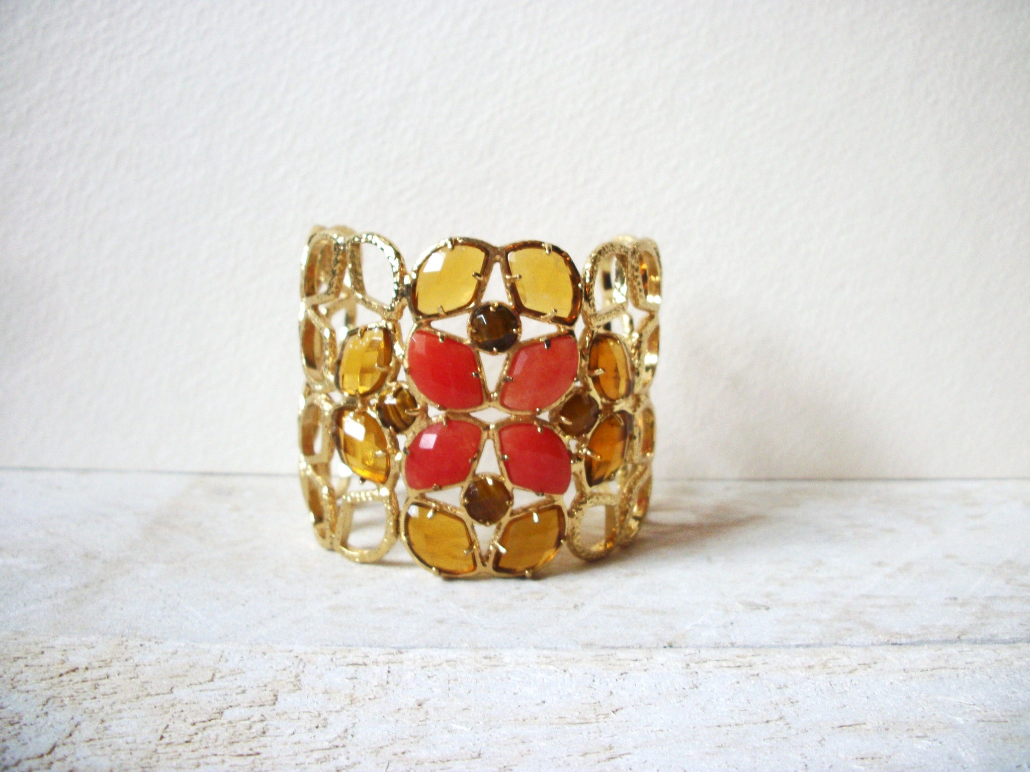 Retro Massive Bejeweled Cuff Bracelet 62220