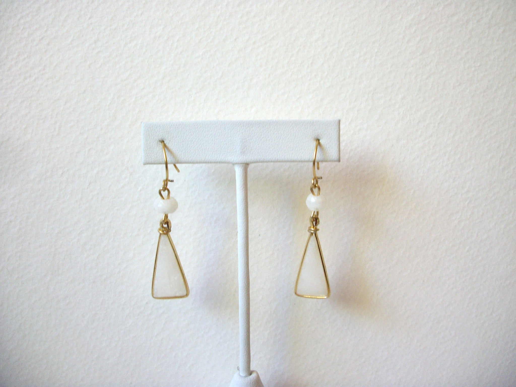 Vintage Frosted Glass Earrings