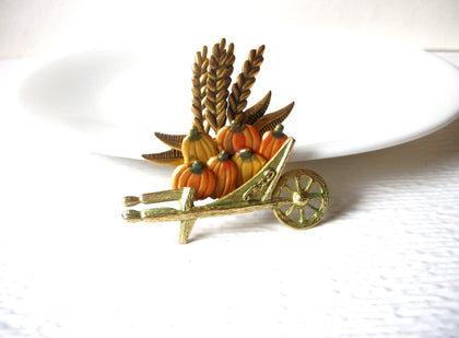 Vintage Fall Pumpkin Harvest Brooch Pin 121920