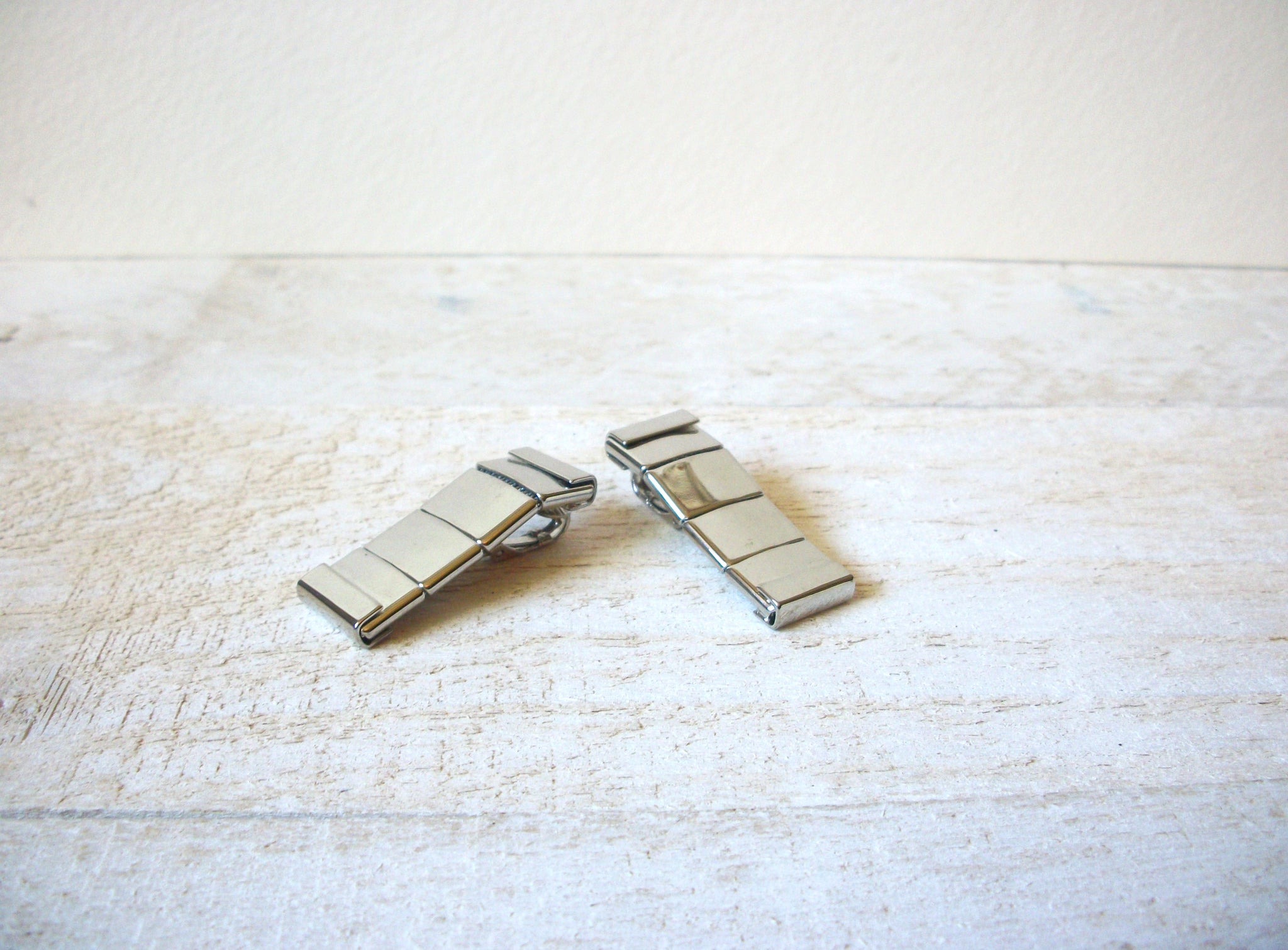 Retro Panel Silver Earrings 62920