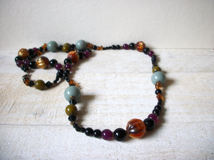 Vintage Lucite Old Plastic Hand Molded Necklace 62520