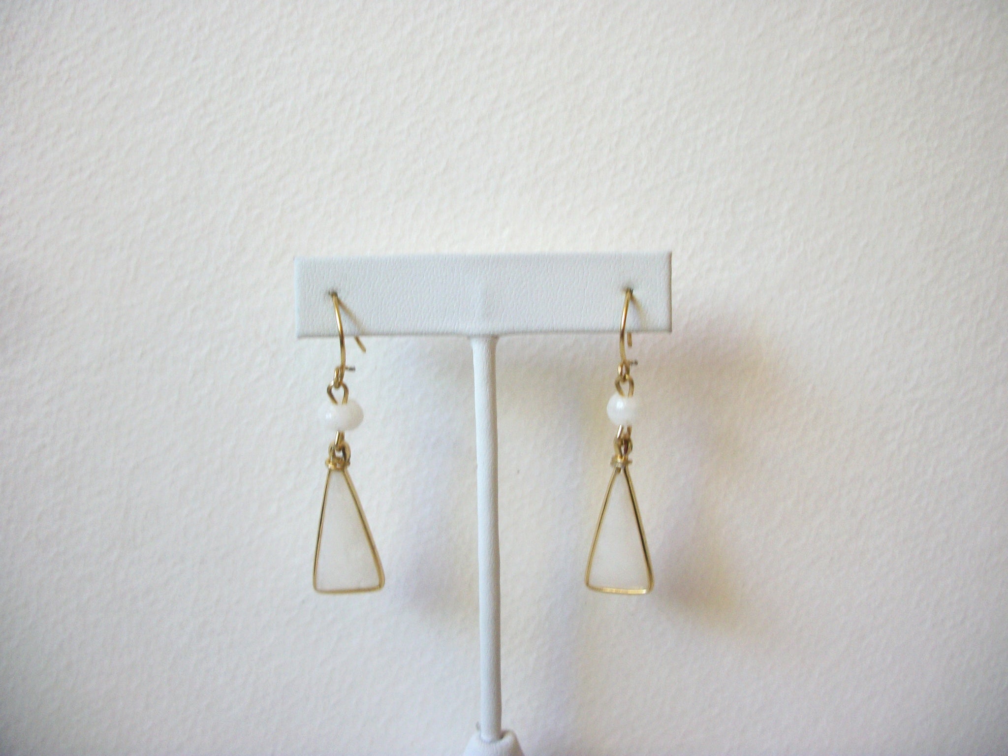 Vintage Frosted Glass Earrings