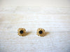 Vintage Gold Black Earrings 61620