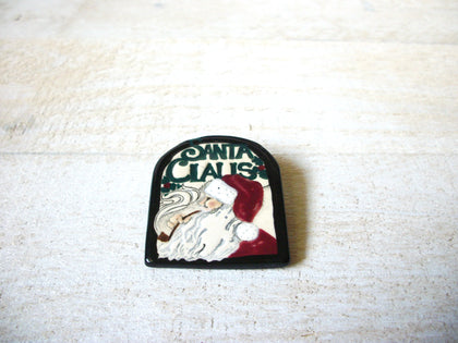 Vintage Ceramic Santa Brooch 62720
