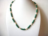 Retro Green Wood Faux Pearl Necklace 61720