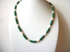 Retro Green Wood Faux Pearl Necklace 61720