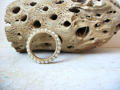 Vintage Glass Pearl Brooch 62620