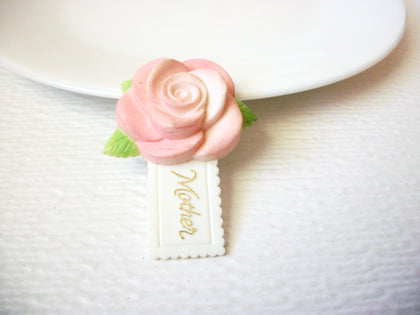 Vintage Mother Rose Brooch Pin 121820