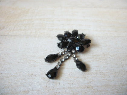 Art Deco Black Glass Brooch 70220