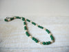 Retro Green Wood Faux Pearl Necklace 61720