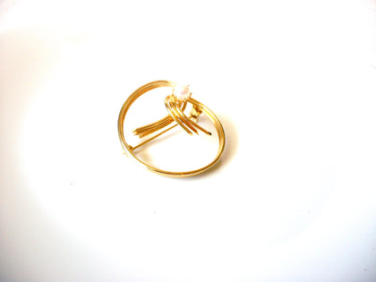 Vintage Glass Pearl Brooch Pin 121620