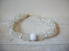 Hand Made Ice Princess Lucite White Clear Beads Necklace 61820