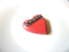 Hand Painted Wooden Flower Heart Brooch Pin 121920
